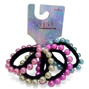 Beaded Hair Ties - Pearl Beads NWT - Four